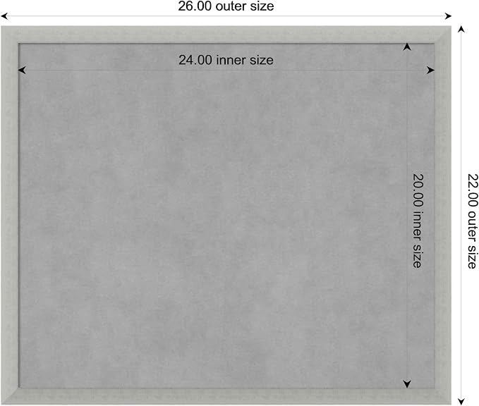 Amanti Art Silver Framed Magnetic Board 22x26 Medium Vision Board - Image 3