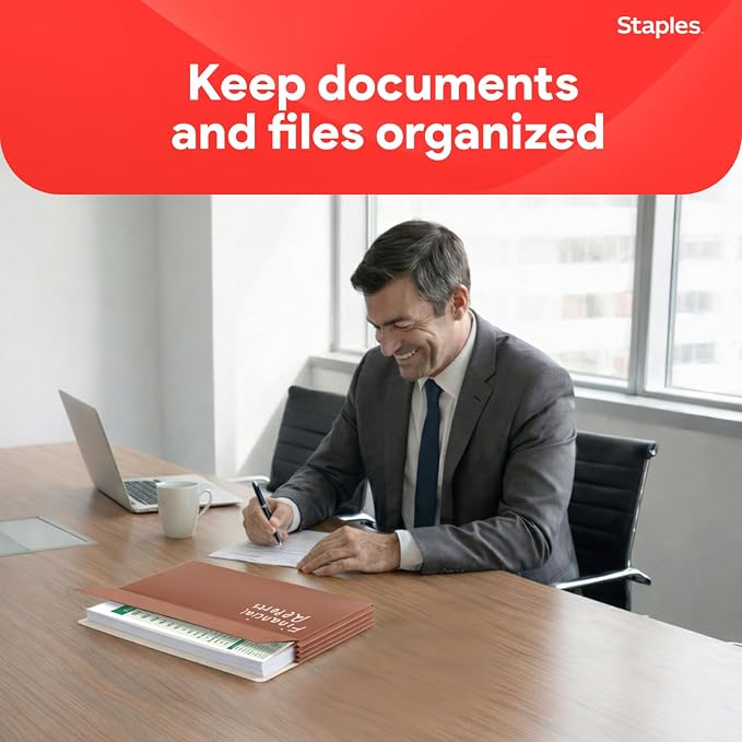 Staples Reinforced File Pockets, Letter Size, 3.5‑Inch Expansion, Heavy‑Duty - Image 5
