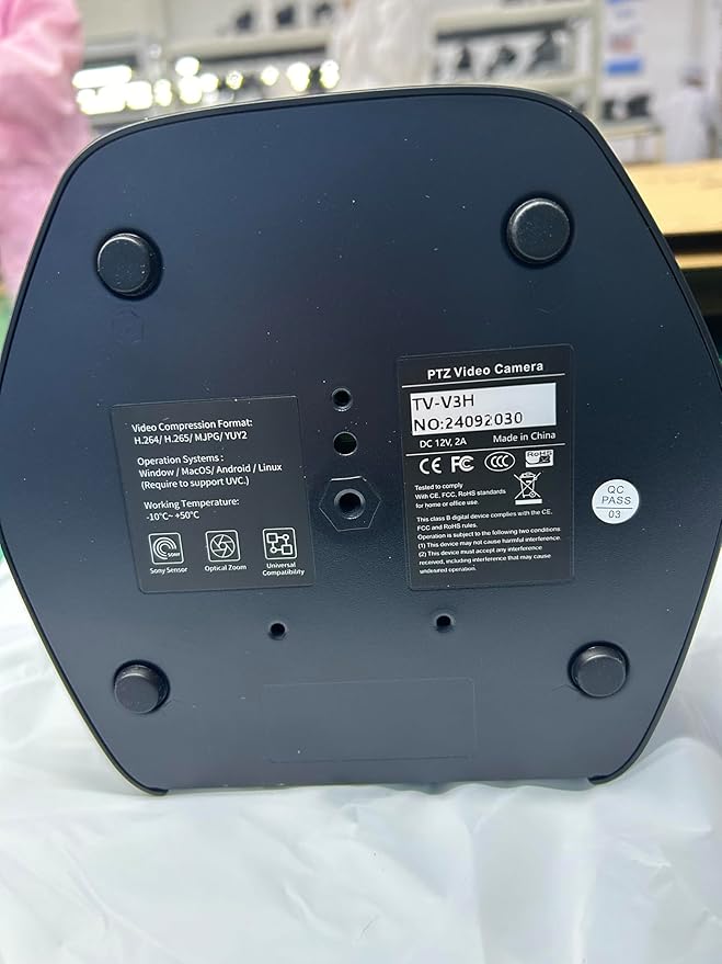 3X Optical Zoom PTZ Camera HDMI USB 3.0 1080P 60fps 114-Degree Wide-Angle for Video Conference Business Meeting Live Streaming Online Learn with Zoom YouTube Teams OBS and More-DeskLoop Office