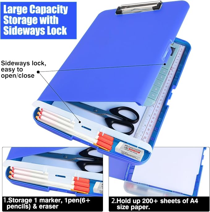 Clipboard with Storage Heavy Duty, Clip Boards 8.5x11 with Pen Holder, High - Image 3