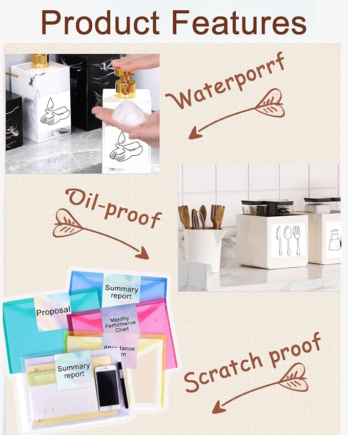 2 Inch White Square Thermal Sticker Labels, Self-Adhesive Direct Thermal Labels,DIY Design, QR Code, Name Tag, Brand Label,Gift Label (White 600 PCS/1 Roll)-DeskLoop Office