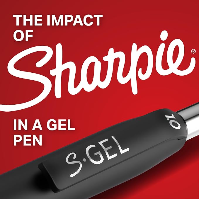 Sharpie S-Gel Pens, Medium Point, Note-Taking, Office Supplies, No Smear - Image 3