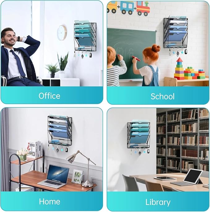2 Pack 5 Tier Wall File Organizer - Image 7