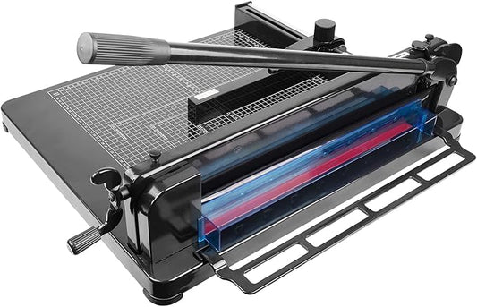 A3 Heavy Duty Paper Cutter, 17"Guillotine Paper Cutter, High-Speed Steel Blade 1.57" Stack Cutting-DeskLoop Office
