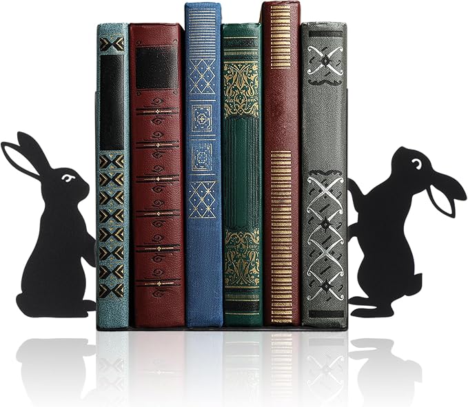 Geelin Bunny Metal Bookends Set of 2 Styles Easter Cute Rabbit Book Ends by Geelin