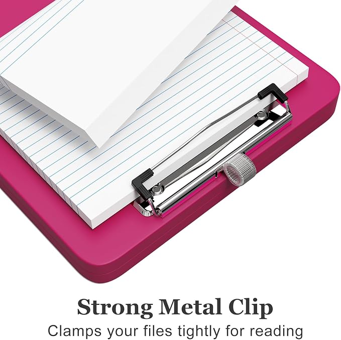 Piasoenc Small Clipboard with Storage, Clip Board with Pen Holder, School & - Image 4