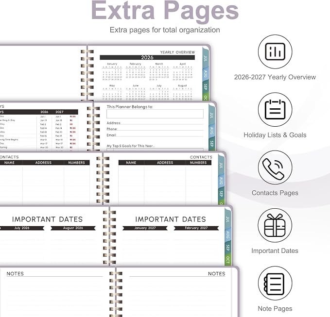 Planner 2026-2027, Weekly and Monthly Academic Year Calendar Planner, July 2026 - Image 5