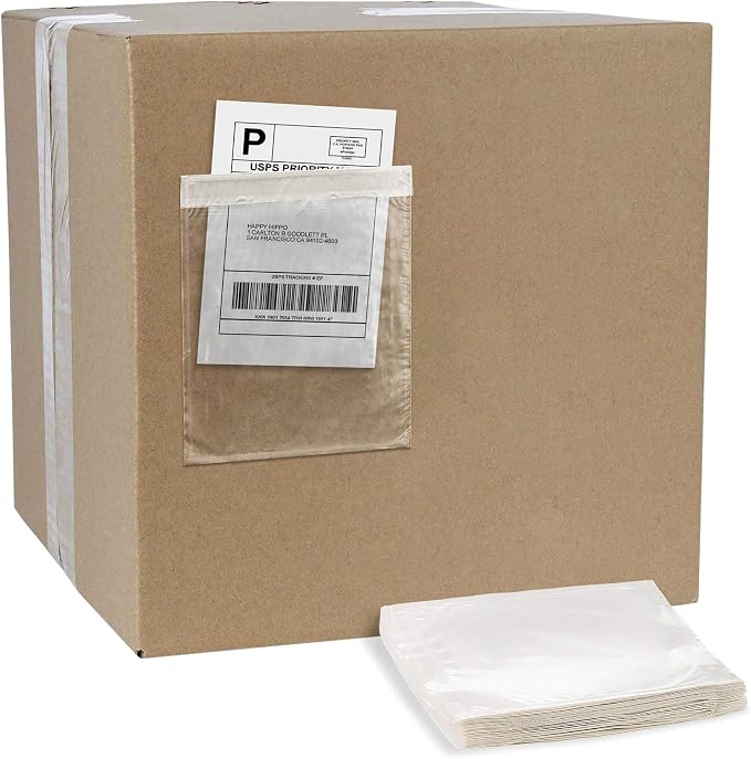APQ Clear Top Loading Packing List Envelopes, 4.5 x 5.5 Inches. 1000 Pack by APQSupply%C2%AE
