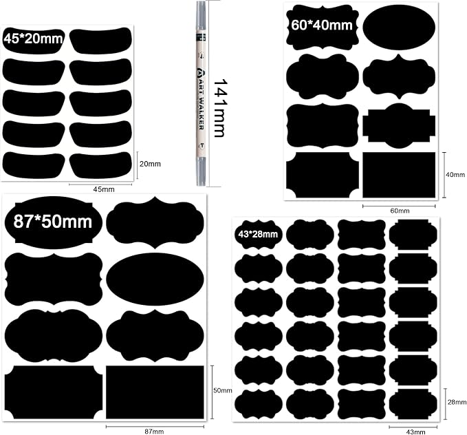Chalkboard Labels-500Pcs Black Removable Labels - Image 2