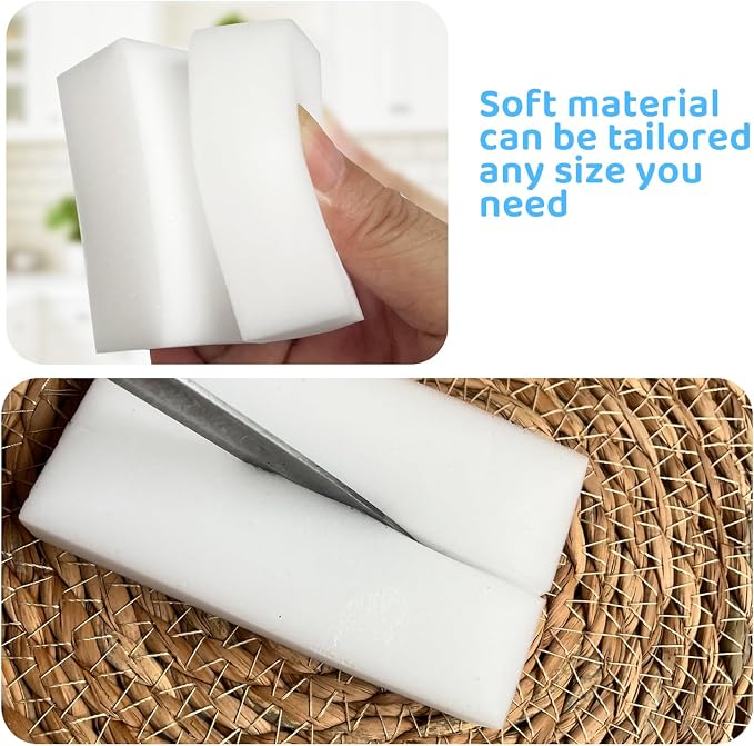 100 Pack Magic Sponges Cleaning Erasers, Long-Lasting Melamine Foam - Image 6