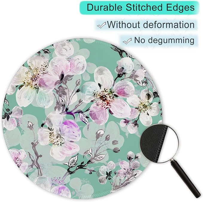 ITNRSIIET Round Mouse Pad with Stitched Edge Premium-Textured Waterproof - Image 5