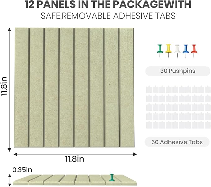 Large Cork Board Alternative 48” X 36” Felt Bulletin Board Tiles, - Image 3