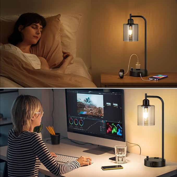 Industrial Desk Lamps for Office Set of 2 - Image 4