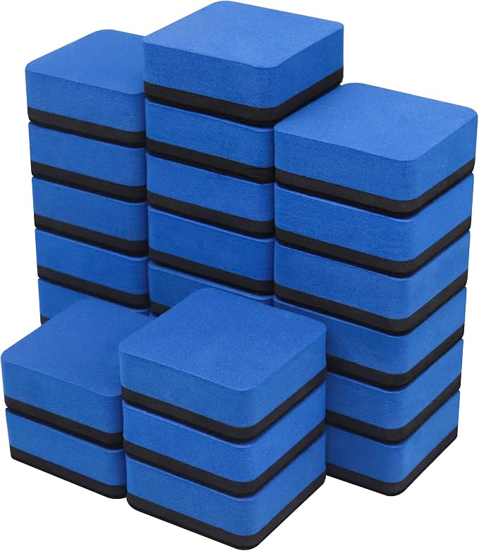 Dry Erase Erasers, IHPUKIDI 24 Pack Magnetic Whiteboard Dry Eraser Chalkboard by IHPUKIDI