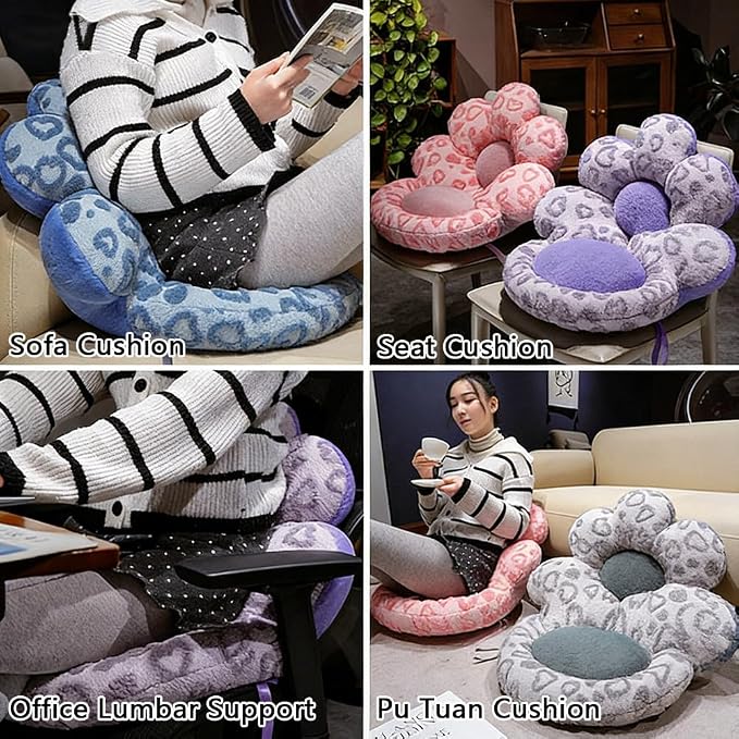 Flower Chair Cushion with Backrest Comfortable Office Chair Pad Student - Image 7