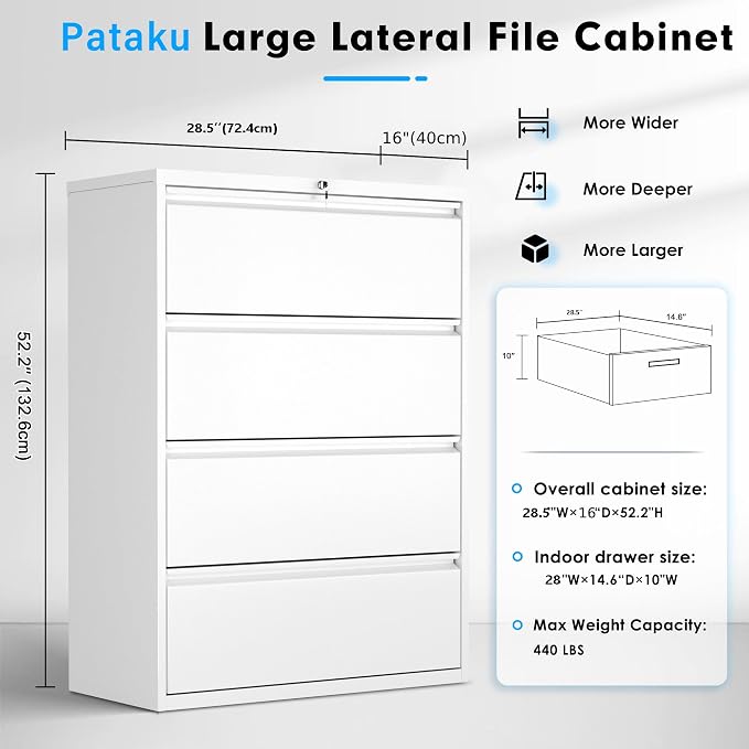 Pataku 4 Drawer File Cabinet - Image 3