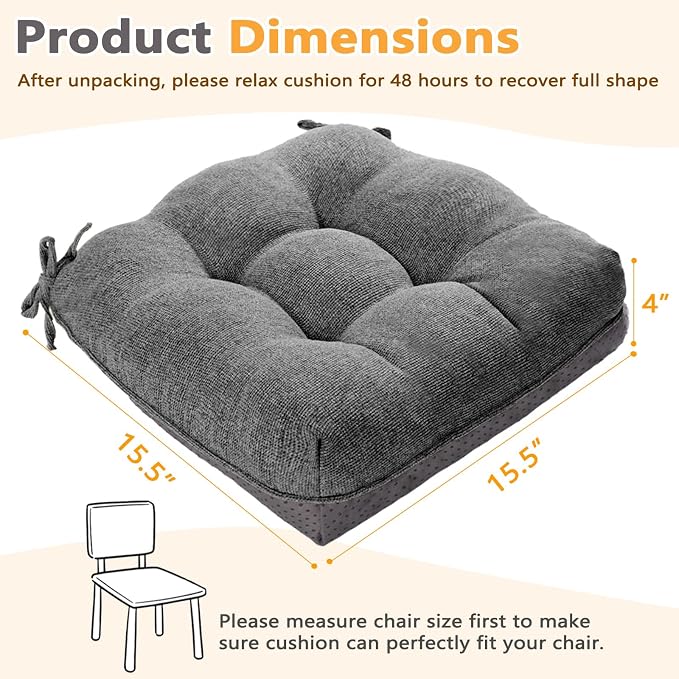 MAGIC ELEPHANT Chair Cushions for Dining Chair, Shredded Memory Foam Kitchen - Image 3