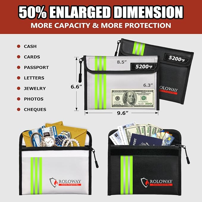 ROLOWAY Fireproof Bag 5200℉ Heat Insulated - Image 4