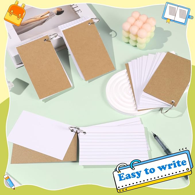 White Index Cards 3x5 Inch Flash Cards - Image 3