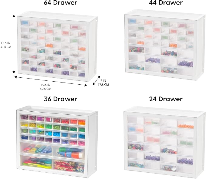 IRIS USA Screw Tool Organizer Small Parts Cabinet Chest, 36-Drawer Hardware - Image 3