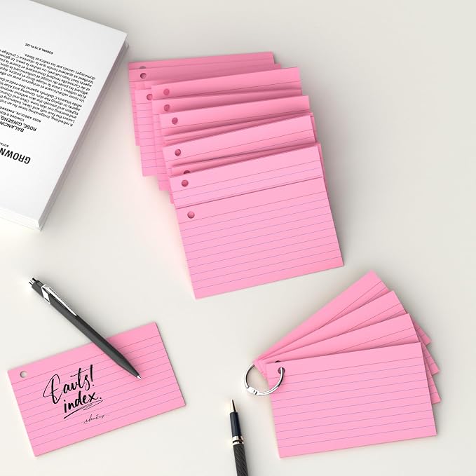 250 Count Pink Index Cards 3x5 Inch - Image 5