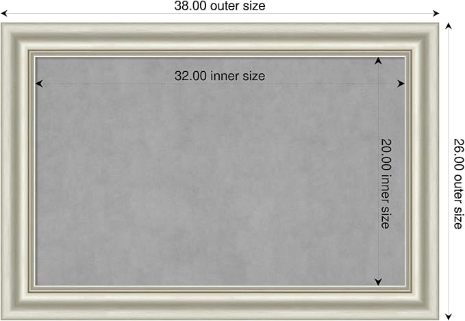 Amanti Art Silver Framed Magnetic Board 26x38 Large Vision Board - Image 2