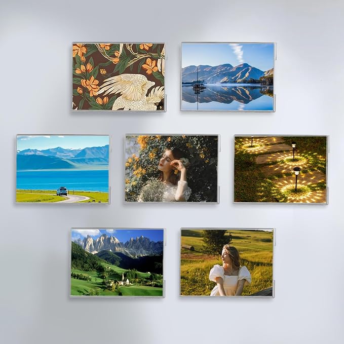 6 Pcs Acrylic Sign Holder 11 x 8.5, Horizontal Wall Mount Sign Holders - Image 7