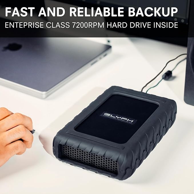 Glyph BlackBox Pro External Hard Drive 7200 RPM, USB-C (3.1,Gen2) (16TB)-DeskLoop Office