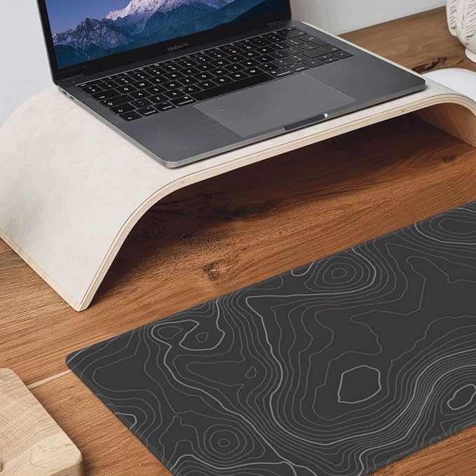 Topographic Contour Extended Big Mouse Pad Large, Gaming Mouse Pad Desk Pad - Image 8