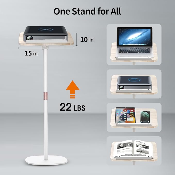 NAMON 2-in-1 Dual-use Floor & Desktop Book Stand, Sturdy Metal & Wood Build - Image 3