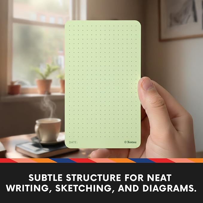 Notsu Dotted Colored Note Cards 3x5 inch, 40 ct | Bullet Dot Grid Vertical - Image 4