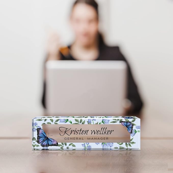 Personalized Office Name Plate for Desk, Custom Employee Appreciation Gifts - Image 2