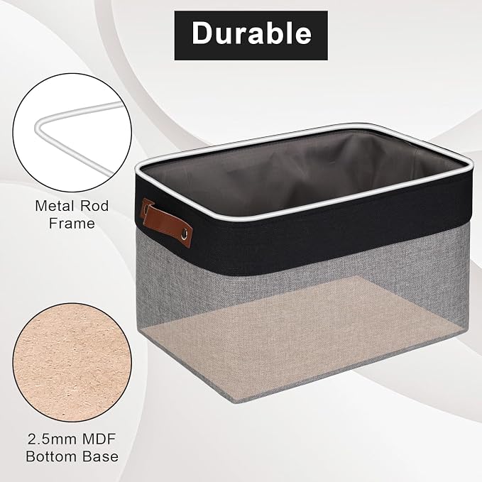 Bagnizer Storage Bins Large Fabric Storage Baskets - Image 4