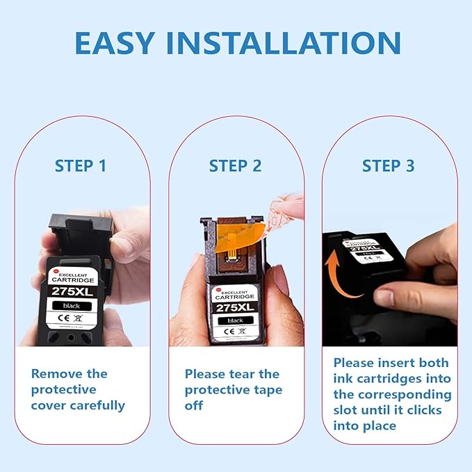 275XL Black Ink Cartridges (2-Pack)- Replacement for PG-275 Ink Cartridges for Canon Printers Compatible for TR4700 TR4720 TS3522 TS3722 TR4722 TS3500 TS3520 TS3720 TR4723 TR3700 TR4722-DeskLoop Office