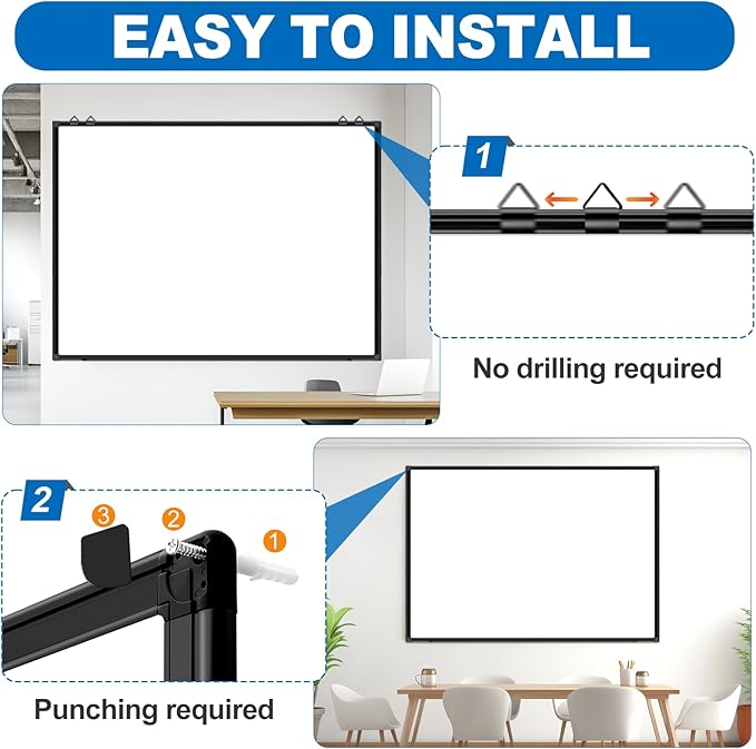 H-Qprobd Large Magnetic White Board Dry Erase Whiteboard with Black Aluminum Frame, 60"X40" Hanging White Boards for Wall with Long Pen Tray, Presentation Board for Office Classroom Home-DeskLoop Office