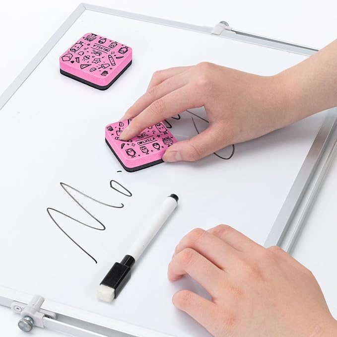 OWLKELA 30Pcs Dry Erase Erasers, Magnetic Whiteboard Eraser, Mini Whiteboard - Image 6