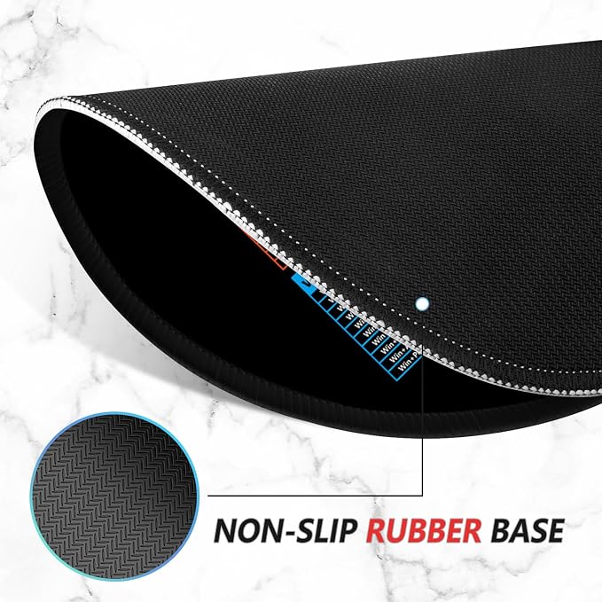 ITNRSIIET Mouse Pad Non-Slip Rubber Base Smooth Surface Stitched Edges - Image 4