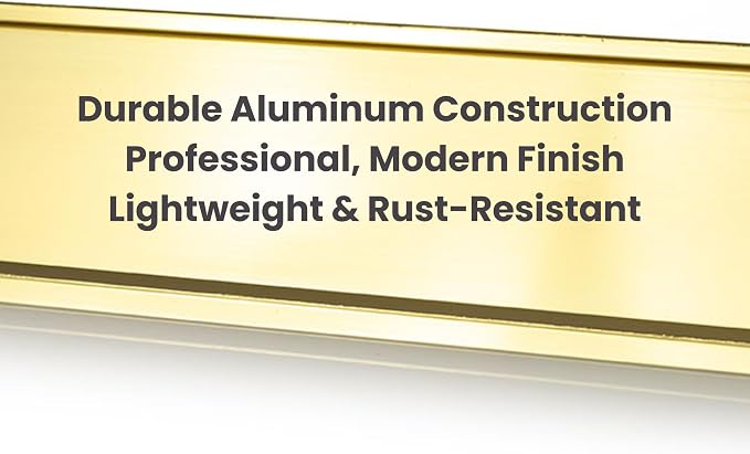 2" x 10" Aluminum Office Desk Nameplate Sign Holder 5 Pack - Image 3