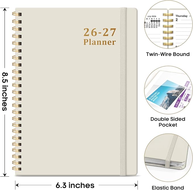 Planner 2026-2027, 6.3" x 8.5" Weekly and Monthly Academic Year Planner Calendar - Image 4