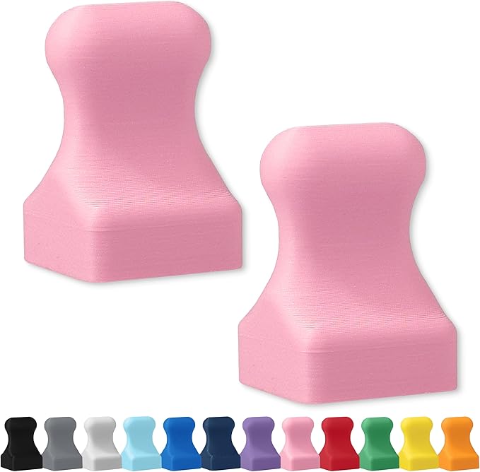 Glassboard Studio MiniPawn Magnet - Strong Neodymium Rare Earth Magnets for Fridge, Whiteboard, Locker & Magnetic Glassboards - Ideal for Crafting & Office Use - Strong Fridge Magnets (Blush Pink, 2)-DeskLoop Office