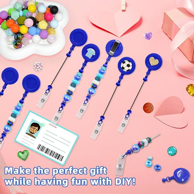 30pcs Beadable Badge Reels Making Kits - Image 2