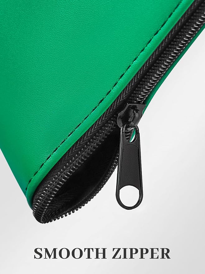 SMARTAKE Money Bags with Zipper, Waterproof Leather Money Pouches, - Image 5
