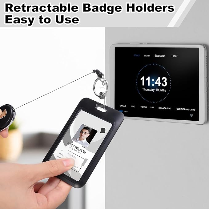 2 Pack Badge Holder Retractable Clip Heavy Duty Reels - Image 6