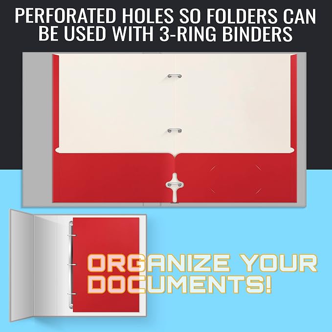 Better Office Products Two Pocket Portfolio Folders, Letter Size Paper Folders - Image 5