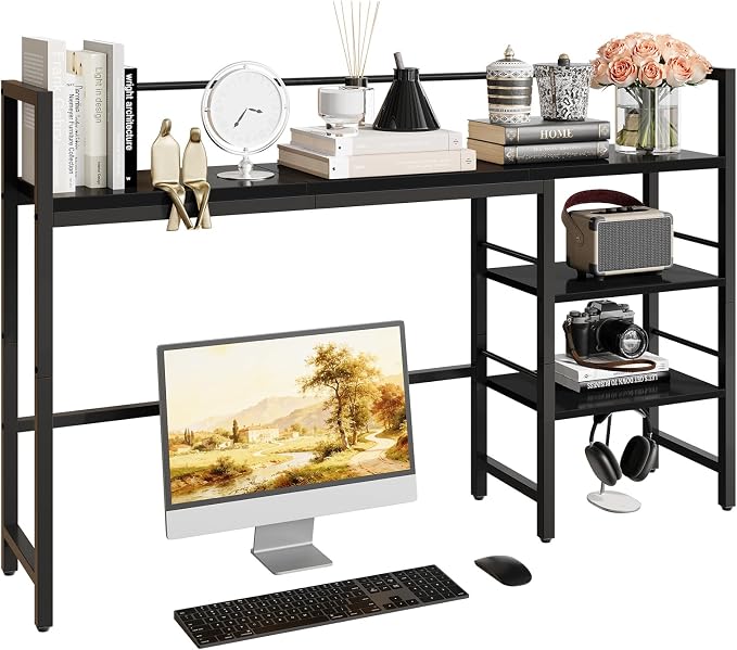 HavenlyYouth Desk Shelf, 45.4 Inch Wood Desk Organizer Shelf by HAVENLYYOUTH