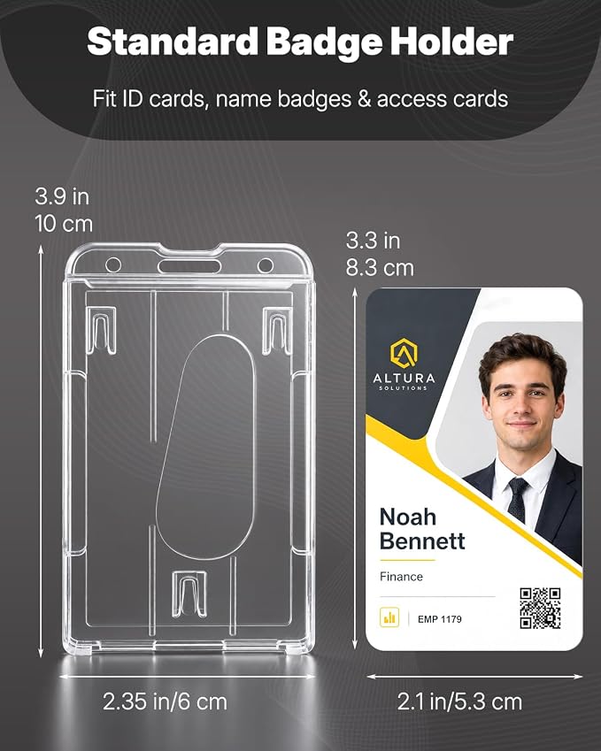 Pawfly 20 Pack Vertical 2-Card Badge Holder - Image 2