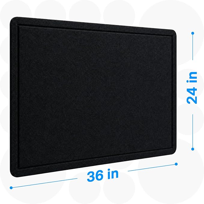 OWLKELA 36 x 24 inch Felt Bulletin Board, Self-Adhesive Pin Board - Image 2