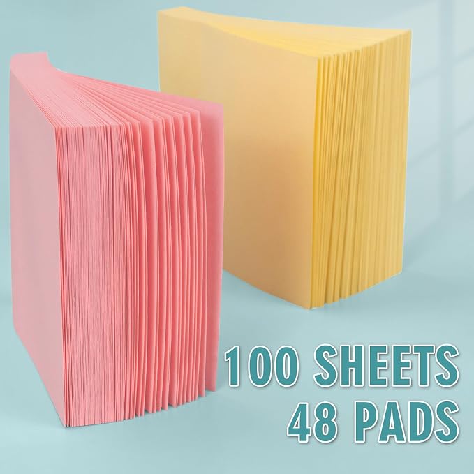 Sticky Notes 3x3 Small Self-Stick Pads, 48 Pads in 6 Pastel Colors, Cute Sticky - Image 4
