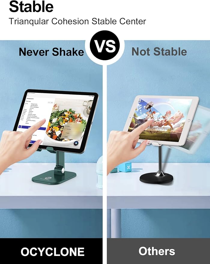 OCYCLONE Phone Stand, Adjustable Height and Angle Foldable Cell Phone Stand - Image 5