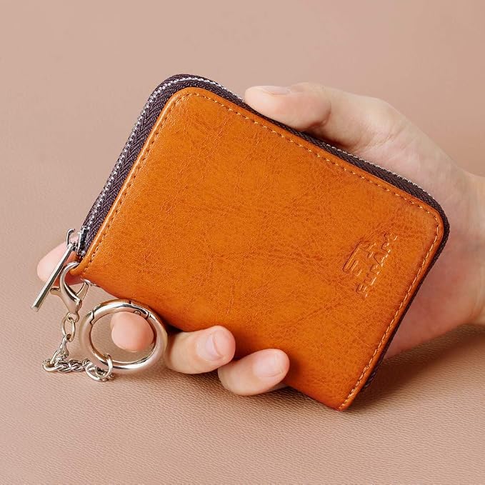 FurArt Zipper Wallet Women, RFID Blocking Credit Card Wallet, Business Card - Image 6